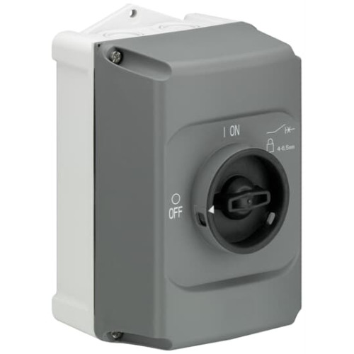 IB132-G Enclosure, GY/BK, IP65 Standard version, 3 times lockable