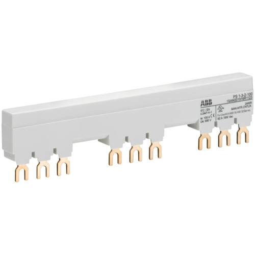 PS1-3-2-100 3-phase busbar for 3 MS116 /MS132 with 2 HK/SK, Ie=100A