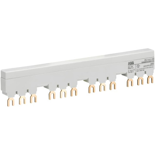 PS1-4-1-100 3-phase busbar for 4 MS116 /MS132 with 1 HK/SK, Ie=100A