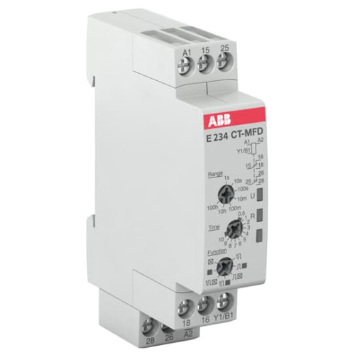 Multifunction Timer, 7 functions, 2 c/o, 0.05s - 100hrs, 12-240 VAC/DC input voltage