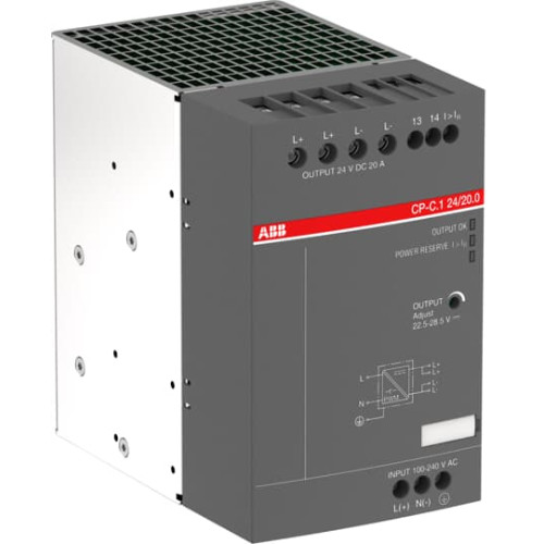 CP-C.1 24/20.0-C Power supply In:100-240VAC/90-300VDC Out:DC 24V/20A