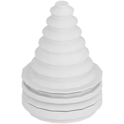 RZF10 Flange, 75 mm x 75 mm x 68 mm