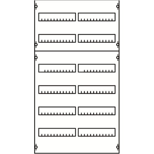 2V2A DIN rail mounting devices 900 mm x 500 mm x 120 mm , 6 , 2