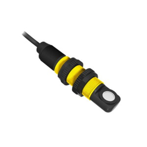 Analog S18U Right-Angle Series: Proximity Mode, Range: 30-300, Input: 10-30 V dc, Outputs: Analog 4-20 mA, 2 m (6.5 ft) Cable