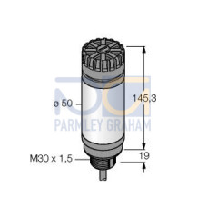 Column Light: 3-Color Audible Indicator, Voltage: 18-30 V dc, Environ. Rating: IP50, Input: PNP, Colors: Green Red Yellow, 2 m (6.5 ft) Integral Cable