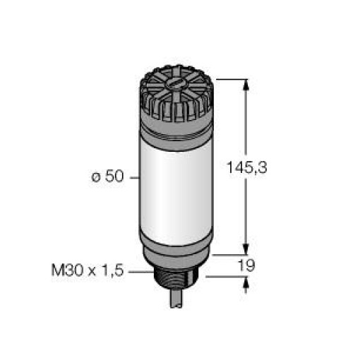 Column Light: 3-Color Audible Indicator, Voltage: 18-30 V dc, Environ. Rating: IP50, Input: PNP, Colors: Green Red Yellow, 2 m (6.5 ft) Integral Cable
