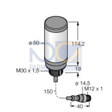 Column Light: 1-Color Indicator, Voltage: 18-30 V dc, Environ. Rating: IP67, Input: PNP, Colors: Green, 150 (6 in) 4-pin M12 PVC Pigtail QD