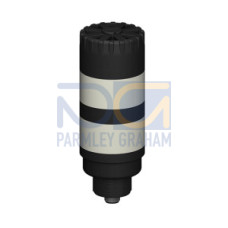 Tower Light: 2-Color Audible Indicator, Voltage: 18-30 V dc or 24 V ac, Environmental Rating: IP50, Input: Bimodal, Colors: Yellow Red, 4-pin M12 Integral QD