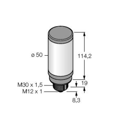 Column Light: 1-Color Indicator, Voltage: 18-30 V dc, Environ. Rating: IP67, Input: PNP, Colors: Blue, 4-pin M12 Integral QD