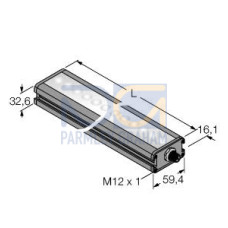 Vision Light - 435 Linear Array - IP50, 18 High Intensity Red LEDs - 24 V dc, Diffusing Plastic Window, Requires Cable MQDC20-xxx