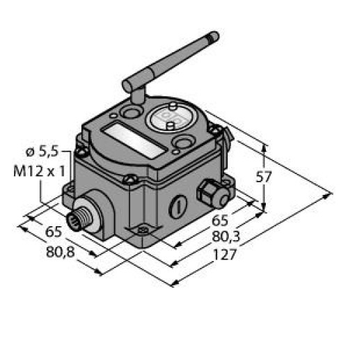 MultiHop 2.4 GHz 65 mW IP67, FlexPower External Antenna RS232, Inputs: 4 RTD