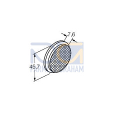 Retroreflective Target: Circular - diameter 40, Reflectivity Factor: 1.0, Max. Temp.= 65 degrees C, Plastic - no mounting included