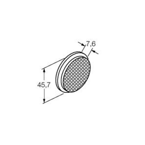 Retroreflective Target: Circular - diameter 40, Reflectivity Factor: 1.0, Max. Temp.= 65 degrees C, Plastic - no mounting included