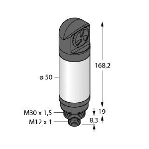 Column Light: 2-Color Sealed Loud Audible Indicator, Voltage: 18-30 V dc, Environ. Rating: IP67, Input: PNP, Colors: Green Red, 5-pin M12 Integral QD