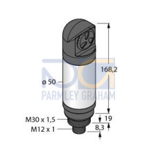 Column Light: 3-Color Sealed Loud Audible Indicator, Voltage: 18-30 V dc, Environ. Rating: IP67, Input: PNP, Colors: Green Red Yellow, 5-pin M12 Integral QD