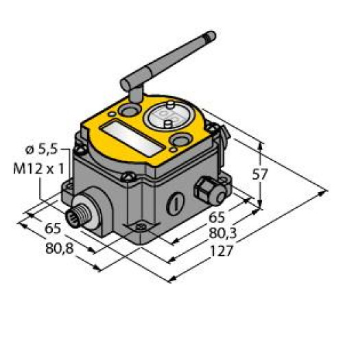 DX80 Performance 2.4 GHz Node 65 mW IP67, 10-30 V dc External Antenna RS485, Up to 12 Disc PNP IO