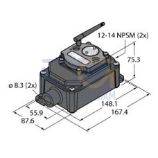 DX80 Performance 2.4 GHz Node 65 mW IP65, Integrated Battery External Antenna, Input: 2 Discrete, 4 Thermocouple, Output: 1 Discrete NMOS
