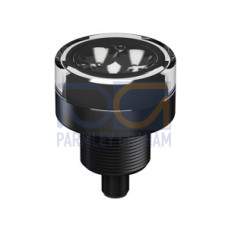 Work Light-50 Spot Light, Voltage: 12-30 V dc, Environmental Rating: IP67/IP69K, Color: Red, 5 Deg Lens, M12 Integral QD