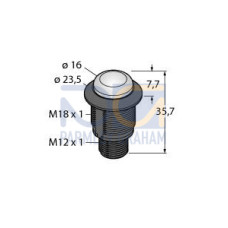 S18 EZ-LIGHT - 18 - IP67, Single Color: Blue, 10-30 V dc PNP Input, 4-pin M12 QD