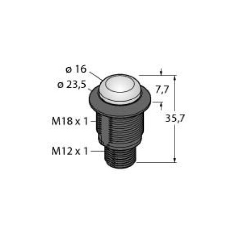 S18 EZ-LIGHT - 18 - IP67, Single Color: Blue, 10-30 V dc PNP Input, 4-pin M12 QD