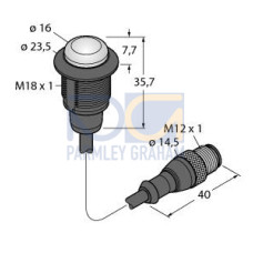 S18 EZ-LIGHT - 18 - IP67, Three Color: Green Red Yellow, 10-30 V dc PNP Input, 6 in 4-pin M12 Pigtail QD