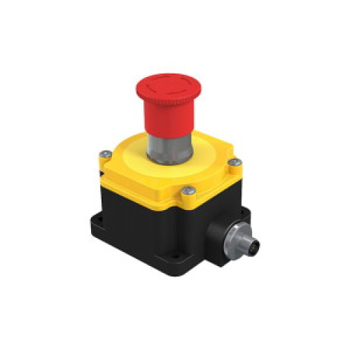 SSA-EB1 Flush-mount Emergency Stop Push Button, 40 Actuator, IP65, Contacts: 2NC, 4-pin M12 QD