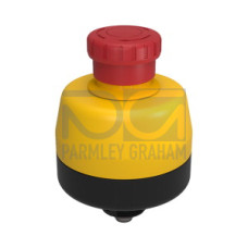 SSA-EB1 30 Mount Emergency Stop Push Button, Non-Illuminated Base, 40 Actuator, IP65, Contacts: 2NC/2NO, 8-pin M12 Integral QD