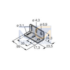 Bracket: Bottom Mounting, Material: Stainless Steel 2-axis, Includes mounting foot (SMB312F)
