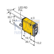 MINI-BEAM: Divergent Diffuse, Range: 130, Input: 10-30 V dc, Output: Bipolar: 1 NPN, 1 PNP, 2 m (6.5 ft) cable
