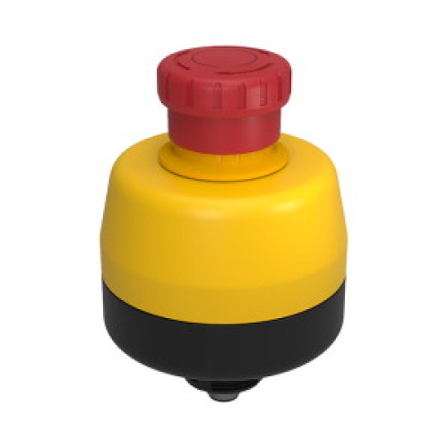 SSA-EB1 30 Mount Emergency Stop Push Button, Red-Solid Illuminated Base, 40 Actuator, IP65, Contacts: 2NC/1NO-PNP, 8-pin M12 Integral QD