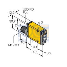 MINI-BEAM: Divergent Diffuse, Range: 130, Input: 10-30 V dc, Output: Bipolar: 1 NPN, 1 PNP, 4-pin M12 Integral QD