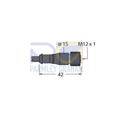 Cordset: Single Ended M12, 4-pin Straight Female, 9 m (29.53 ft) 4x22 Black PVC Jacket, Nickel-Plated Brass Coupling Nut