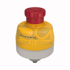 SSA-EB1 30 Mount Emergency Stop Push Button, Non-Illuminated Base, Illuminated (PUSH ON) 40 Actuator, IP65, Contacts: 2NC, 5-pin M12 Integral QD, Safety BUS Node Compatible CH1=pins1&2 CH2=pins4&5