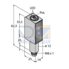QMH26 Hygienic Series: Adjustable BGS (Small Red LED), Range: 200, Input: 10-30 V dc, Output: Complementary Solid-State PNP M8, 4-pin M8 Integral QD