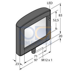 Machine-Mountable Remote Display iVu, 3.5 in Diagonal with M12 Connector, Used with all iVu Remote Sensors