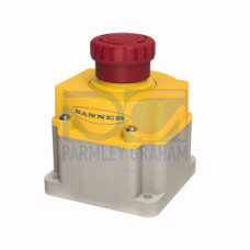 Emergency Stop: Flush Mounting 40 Push Button, Environ. Rating: IP65, Lighted, Color: Green, Red Solid/Flashing, 2 N.C. Safety Contacts, 1 N.O. aux. Contacts, 8-pin M12 QD