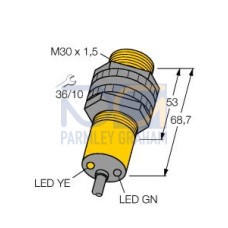 EZ-BEAM S30 Series: Polarized Retro, Range: 6 m, Input: 10-30 V dc, Output: Complementary NPN, 2 m (6.5 ft) Cable