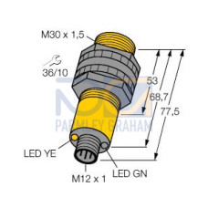 EZ-BEAM S30 Series: Fixed Field, Range: 200, Input: 10-30 V dc, Output: Complementary NPN, 4-pin M12 Integral QD