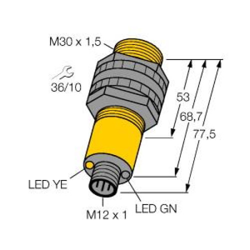 EZ-BEAM S30 Series: Fixed Field, Range: 400, Input: 10-30 V dc, Output: Complementary PNP, 4-pin M12 Integral QD