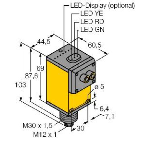 Q45 Series: Infrared Glass Fiber Optic, Range: Depends on Fiber, Input: 10-30 V dc, Output: Bipolar: 1 NPN, 1 PNP, 4-pin M12 Integral QD