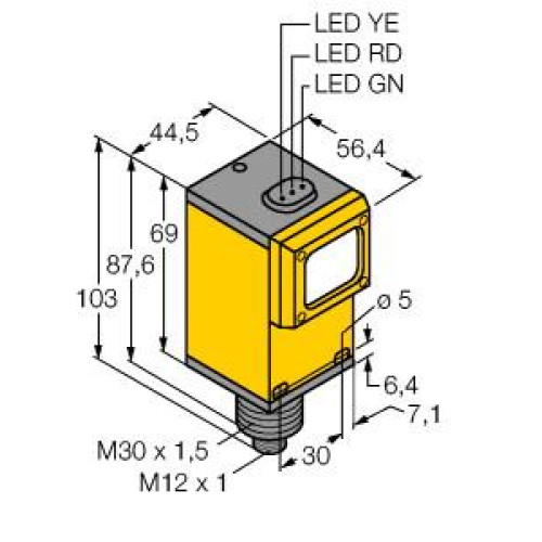 Q45 Series: Laser Polarized Retro, Range: 0.6 - 40 m, Input: 10-30 V dc, Output: Bipolar: 1 NPN, 1 PNP, 5-pin M12 Integral QD