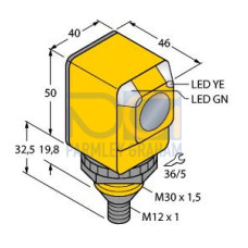 Photoelectric Sensor, Diffuse Mode Sensor with Fixed-Field Background Suppressio