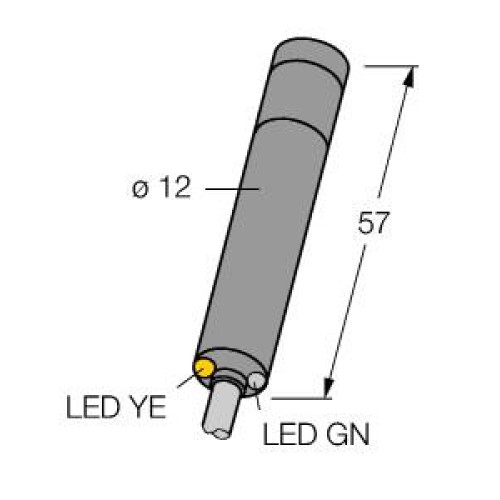 M12 Laser: Class 2 Emitter, Range: refer to datasheet, Input: 10-30 V dc, Output: Not Applicable, 2 m (6.5 ft) Cable