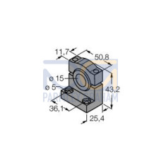 Bracket: Swivel with set screws for mounting, Black reinforced thermoplastic polyester, Used for mounting of T18 or T30 by its cable hub, Hardware included