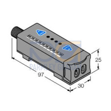 R55 Color Mark: Glass Fiber w/ Red LED, Range: Depends on Fiber, Input: 10-30 V dc, Outputs: Bipolar NPN/PNP, 5-pin M12 Integral QD