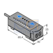 R55 Color Mark: Plastic Fiber w/ Blue LED, Range: Depends on Fiber, Input: 10-30 V dc, Outputs: Bipolar NPN/PNP, 2 m (6.5 ft) Cable