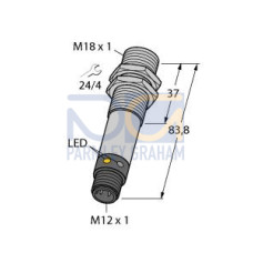 EZ-BEAM M18 Series: Fixed Field, Range: 25, Input: 10-30 V dc, Complementary NPN, 4-pin M12 Integral QD