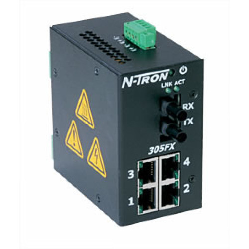 305FX Industrial Ethernet Switch with Monitoring, ST 2km