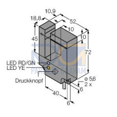 SLE10Series: Teach Mode Slot Sensor, Slot width: 10, Input: 10-30 V dc, Output: Bipolar: 1 NPN, 1 PNP, 2 m (6.5 ft) Cable