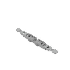 Mounting carrier with strain relief, 1-way, for inline splicing connector with lever, for screw moun